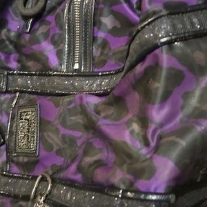 Coach purple and black purse